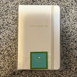 Kate Spade White Journal with Gold Text